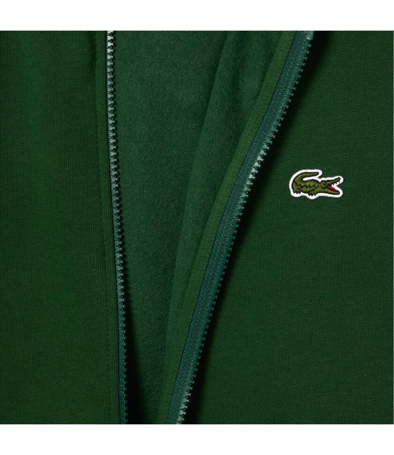 Felpa verde con cappuccio