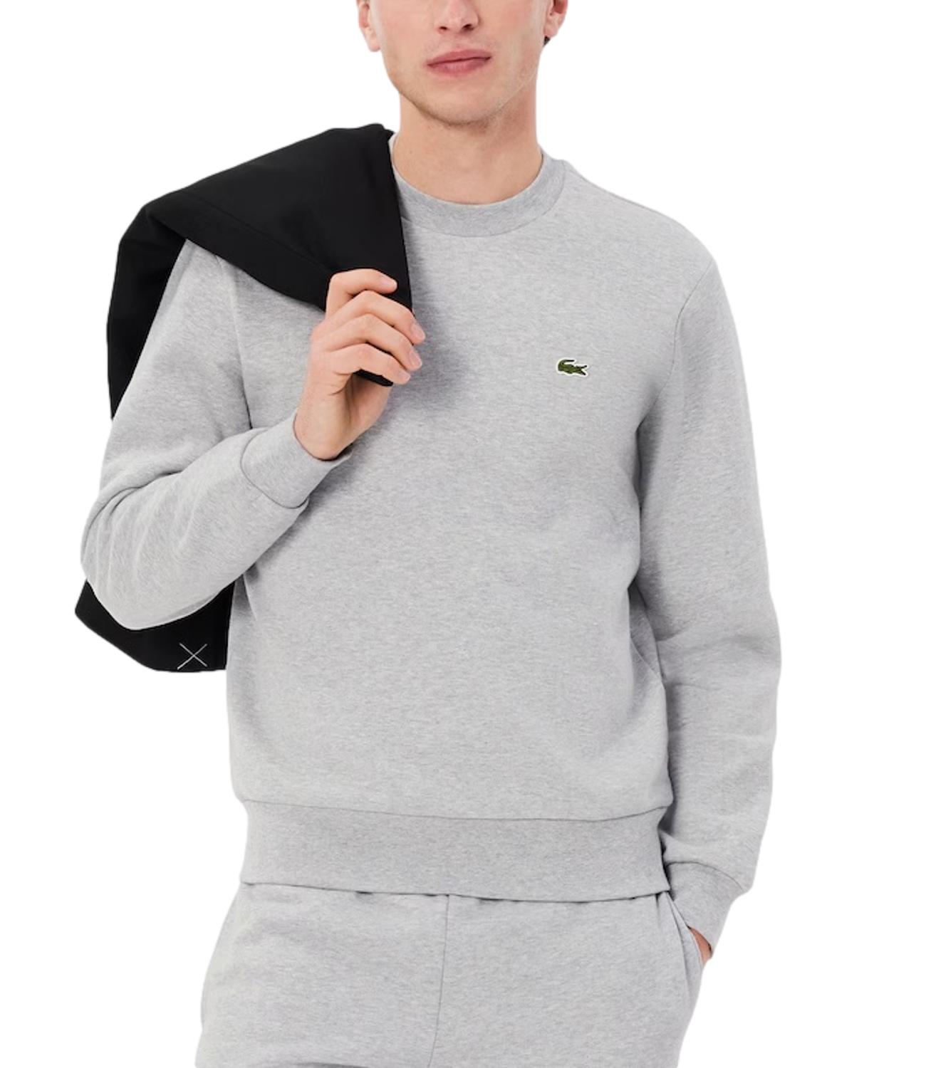 Lacoste Felpa girocollo grigio
