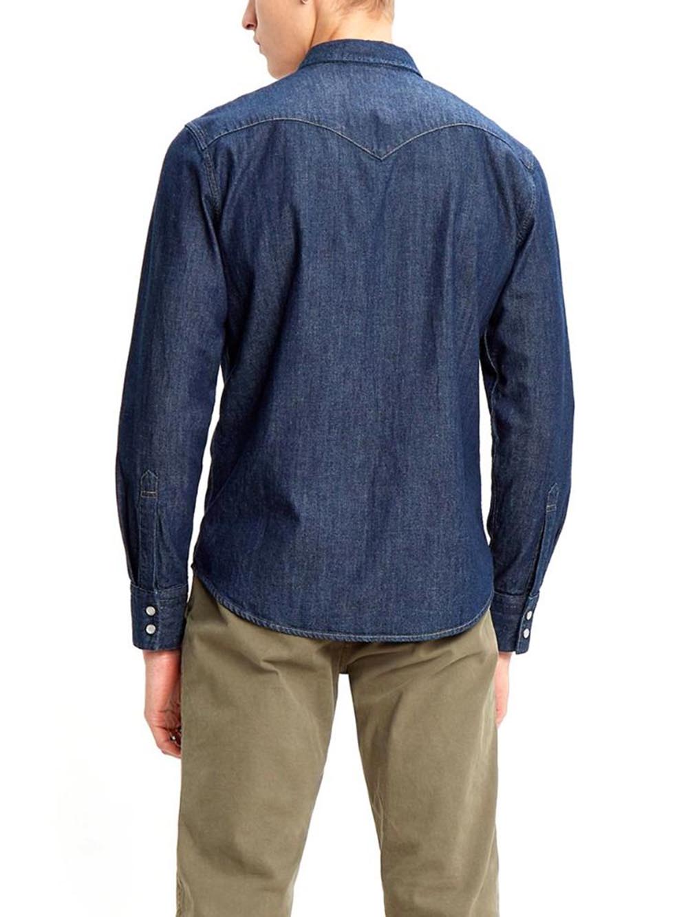 Camicia jeans western blu denim