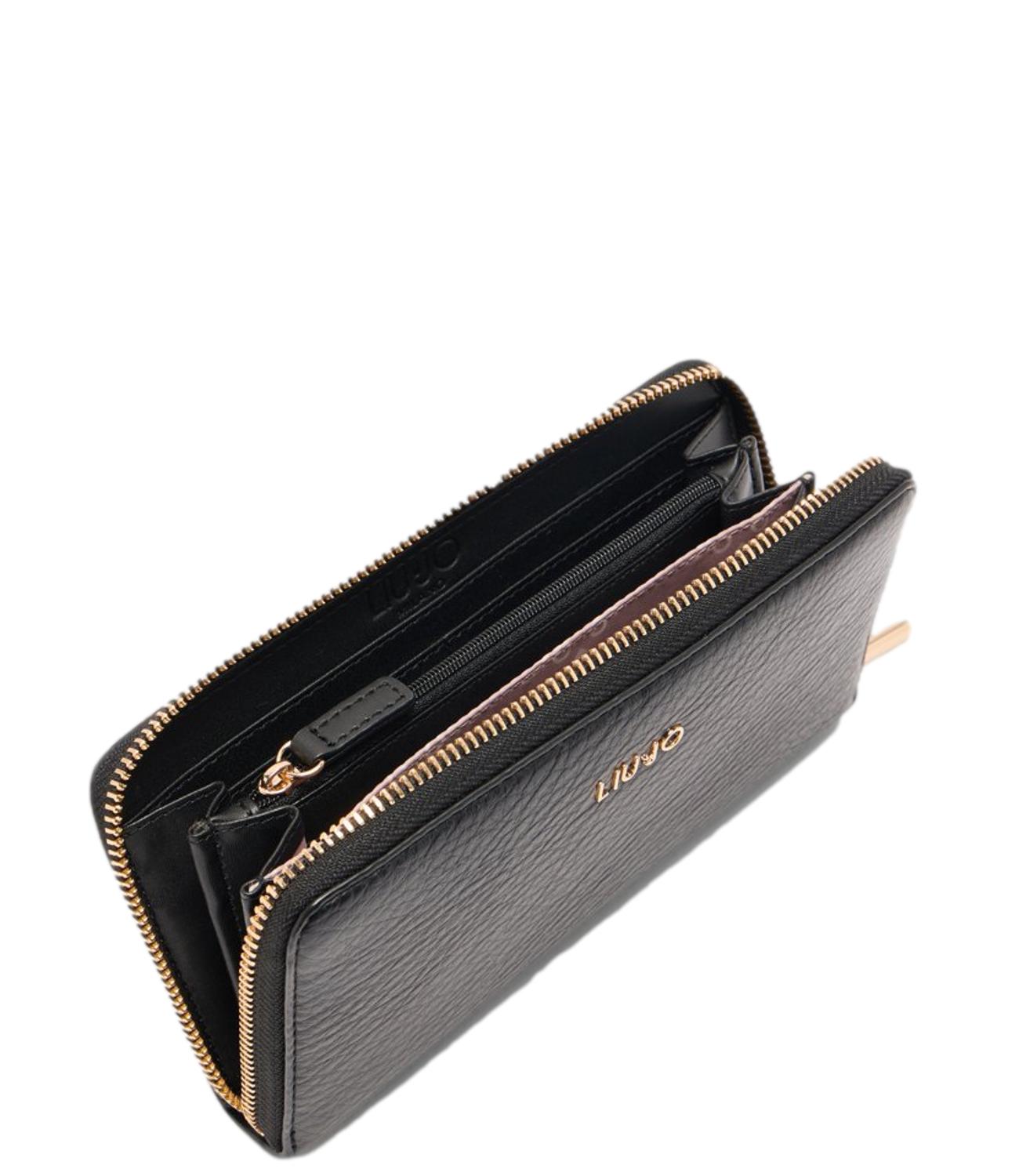 Liu Jo Portafogli Grande Zip Around Nero Donna