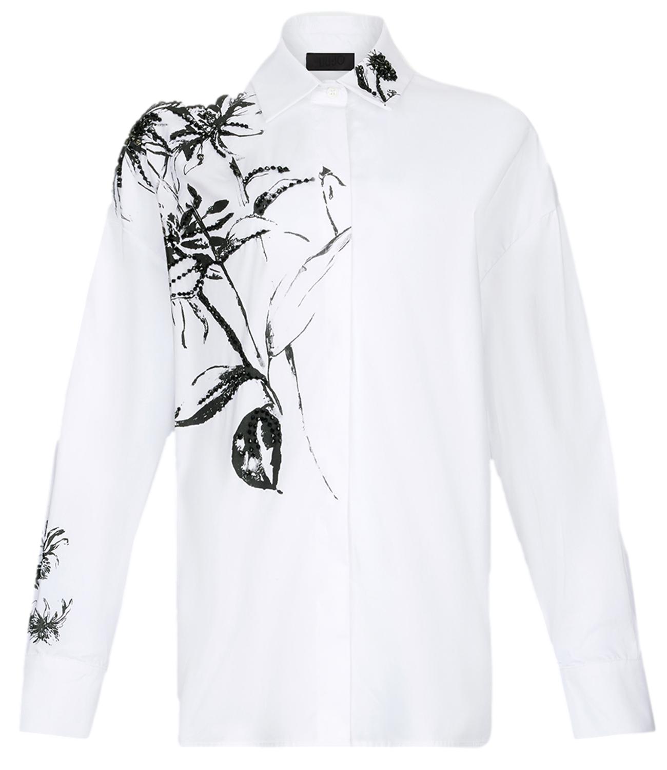 Liu Jo Camicia Floreale Bianca/Nera Donna