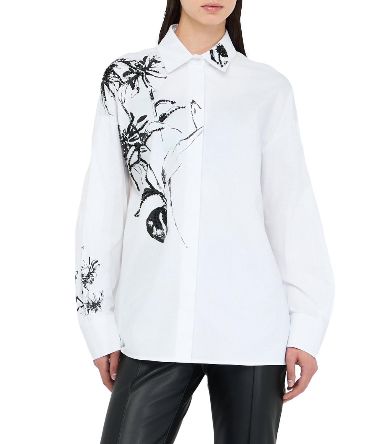 Liu Jo Camicia Floreale Bianca/Nera Donna