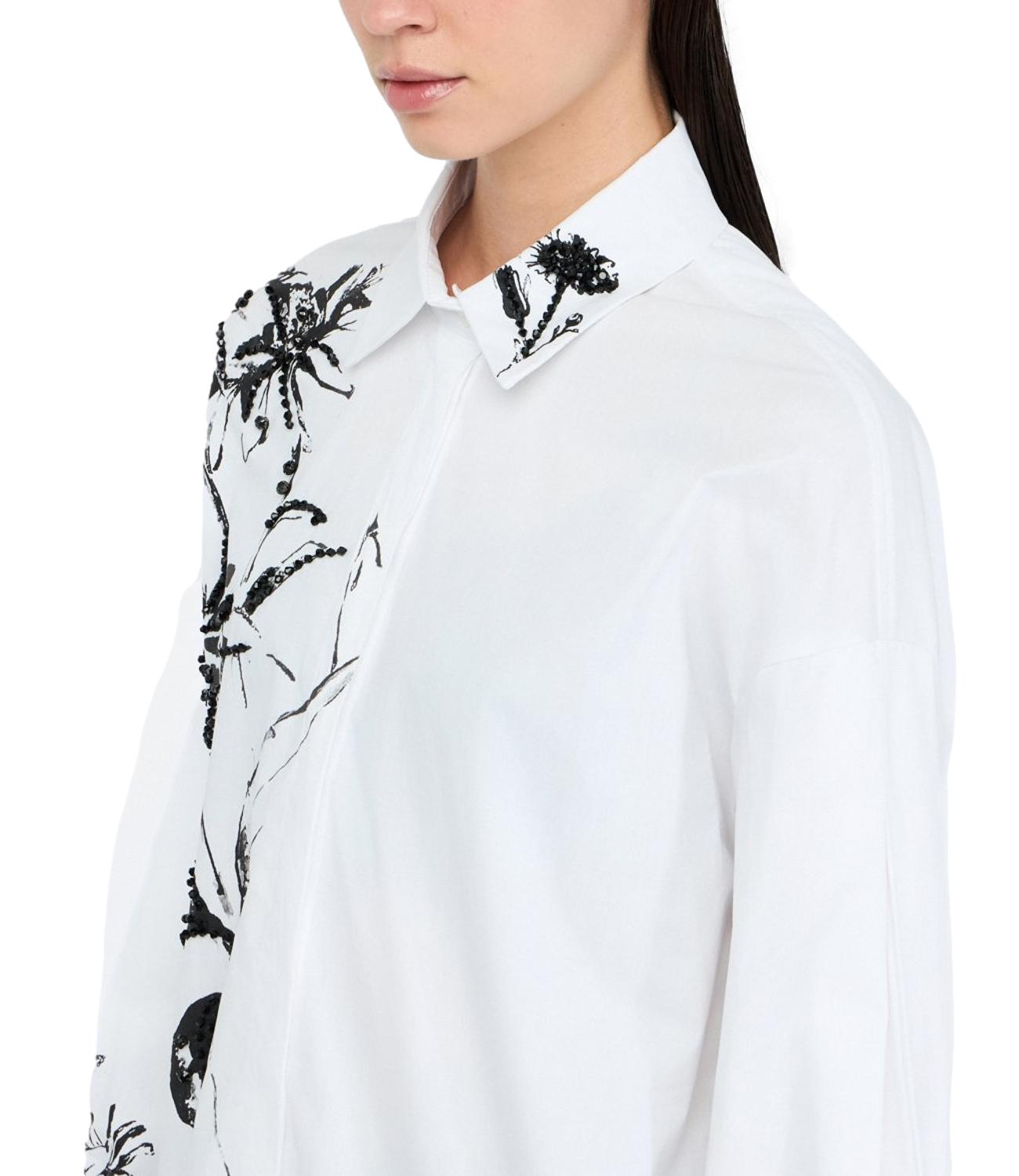 Liu Jo Camicia Floreale Bianca/Nera Donna
