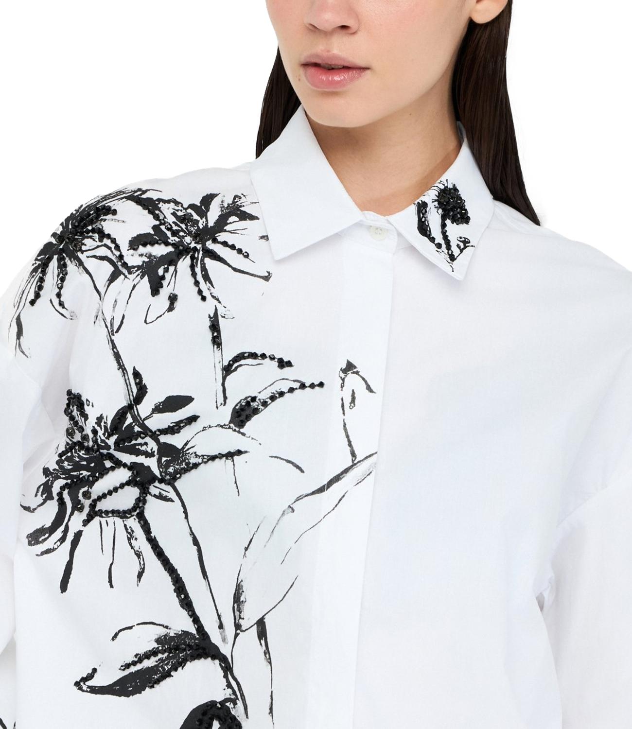 Liu Jo Camicia Floreale Bianca/Nera Donna