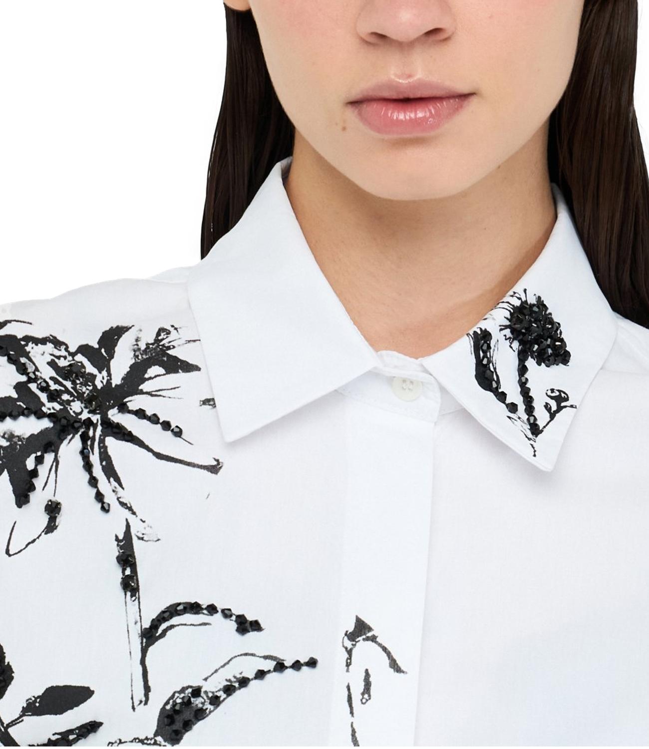 Liu Jo Camicia Floreale Bianca/Nera Donna