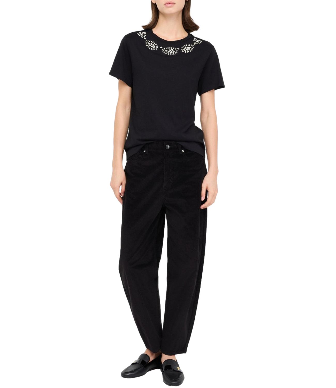 Liu Jo Pantalone Velluto Nero Donna