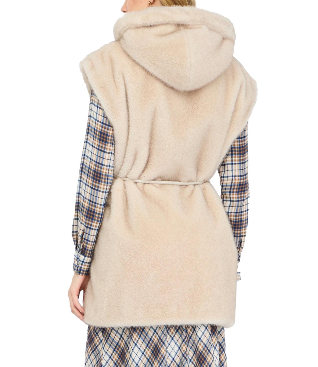 Liu Jo Gilet Pelliccia Natural Beige Donna