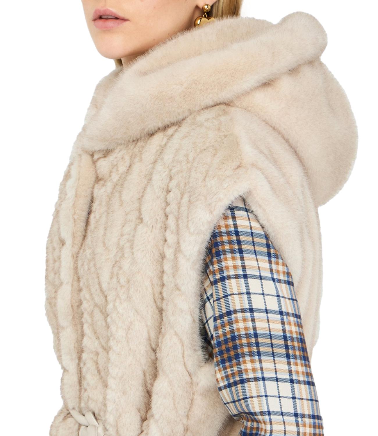 Liu Jo Gilet Pelliccia Natural Beige Donna