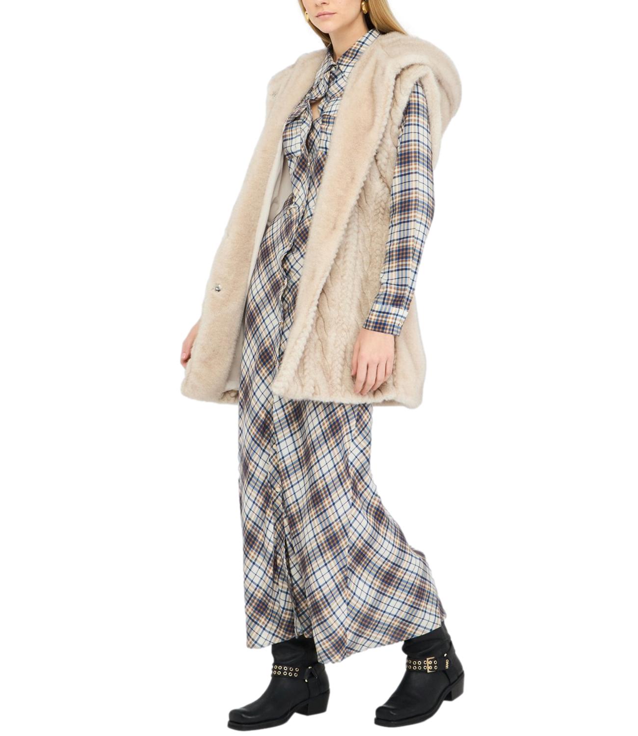 Liu Jo Gilet Pelliccia Natural Beige Donna