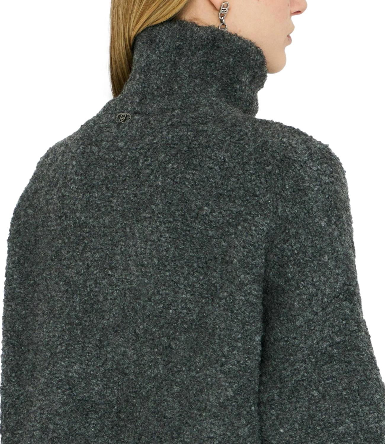 Liu Jo Cappotto Grigio Medio Melange Donna