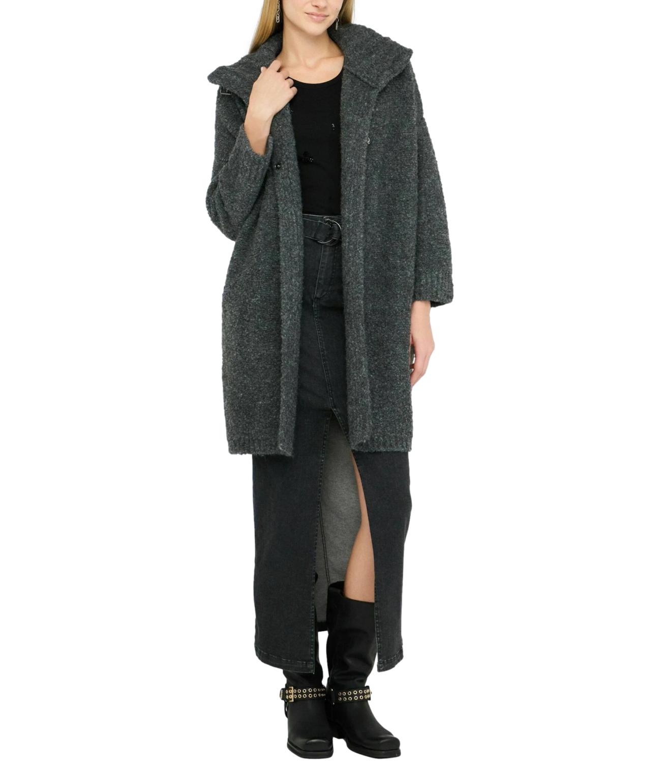 Liu Jo Cappotto Grigio Medio Melange Donna