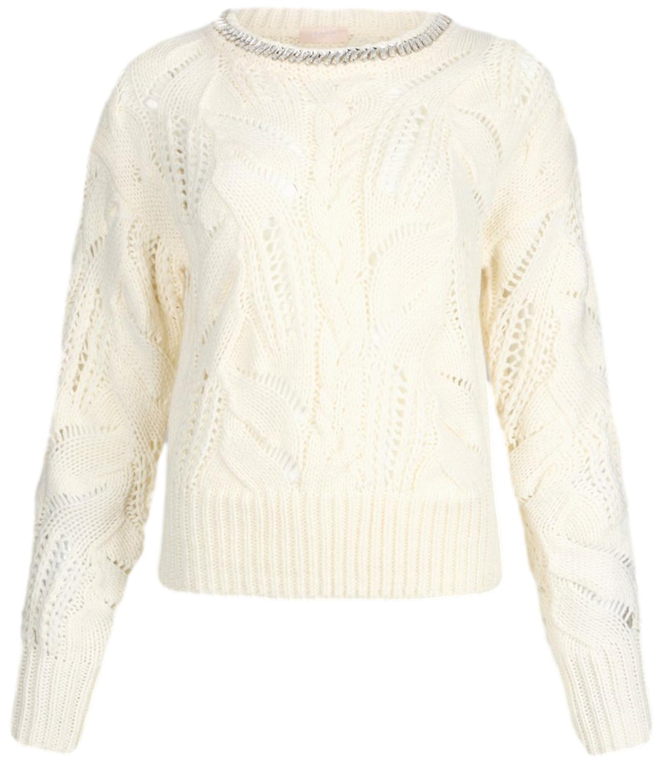 Liu Jo Maglia Gioiello Bianco Lana Donna