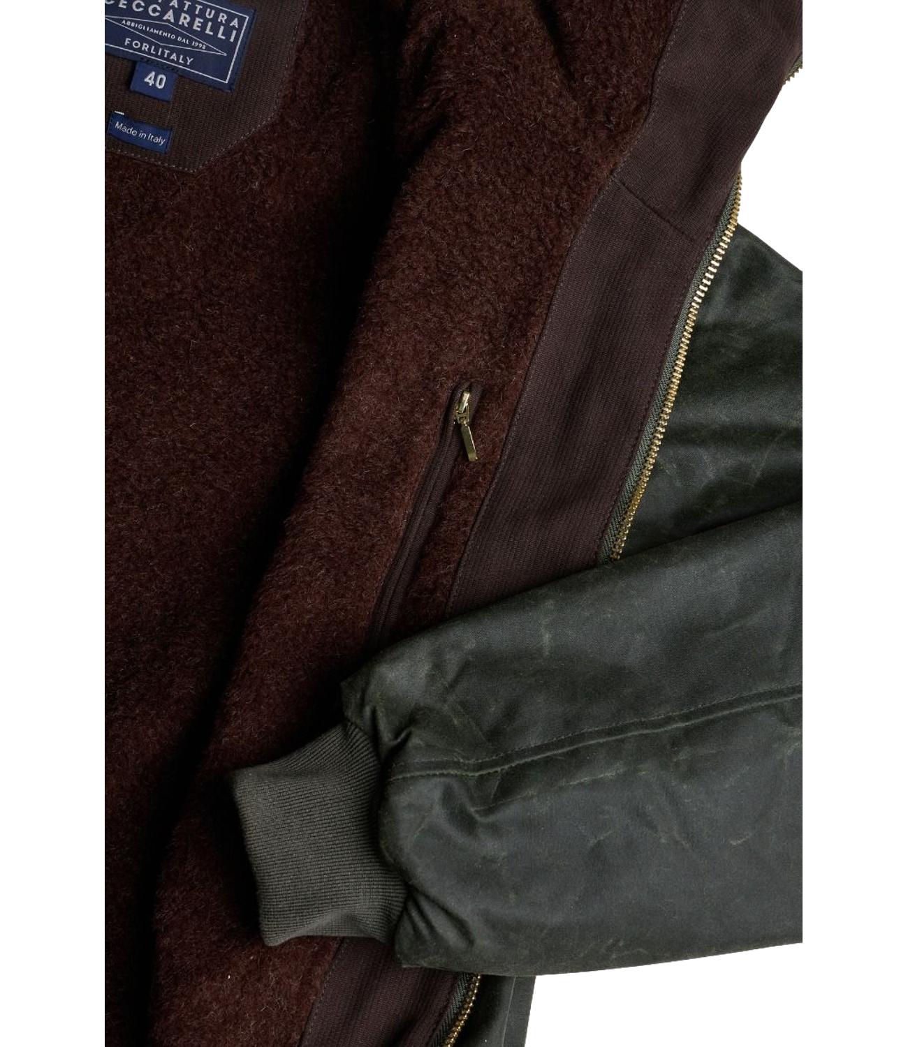 Bomber with Hood Dark green