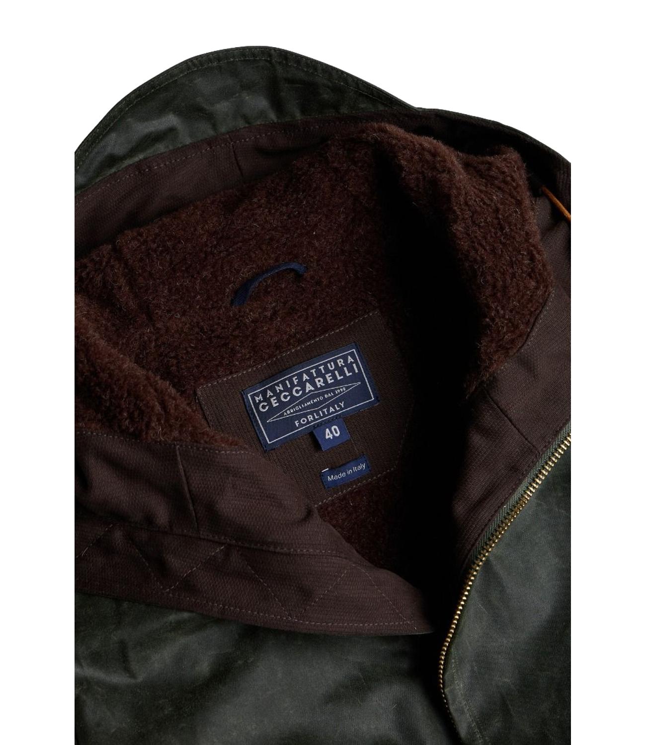 Bomber with Hood Dark green