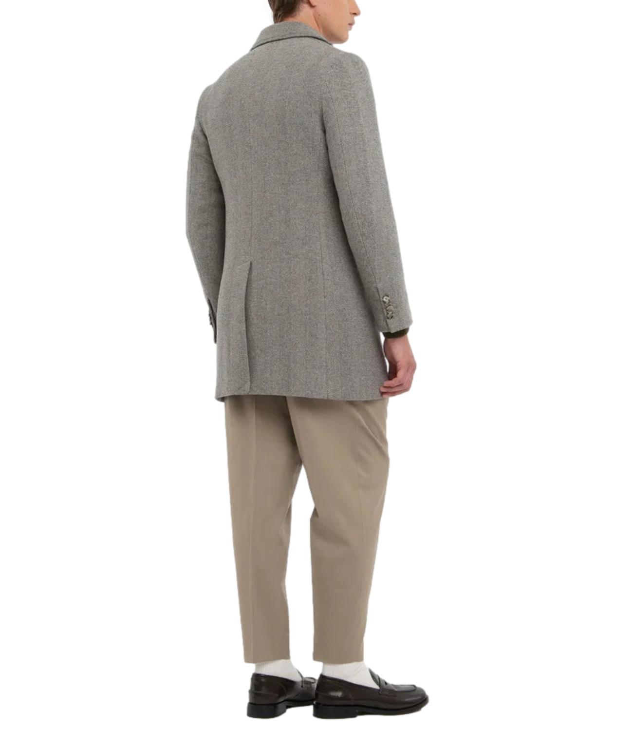 Cappotto grigio spigato