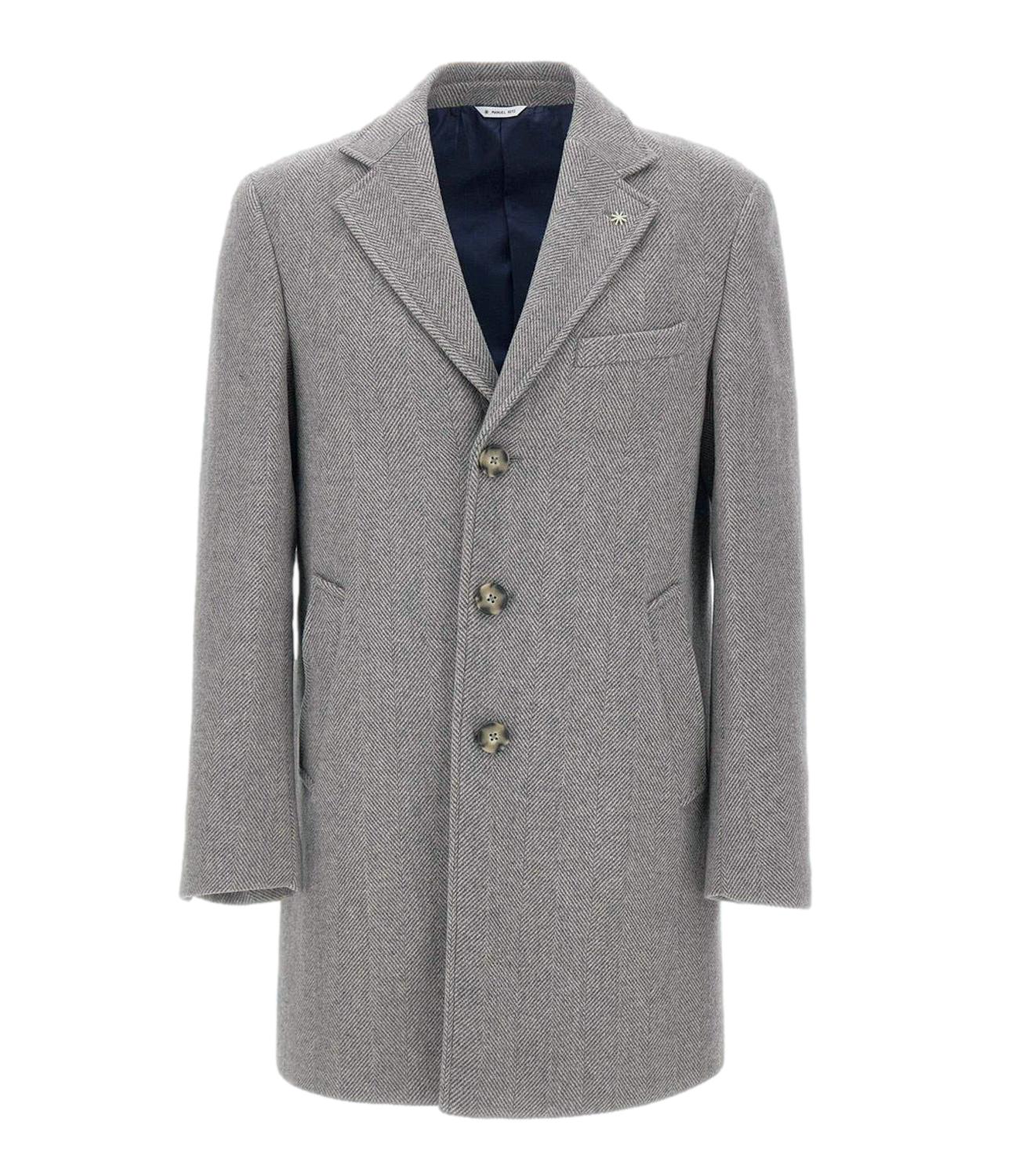 Cappotto grigio spigato