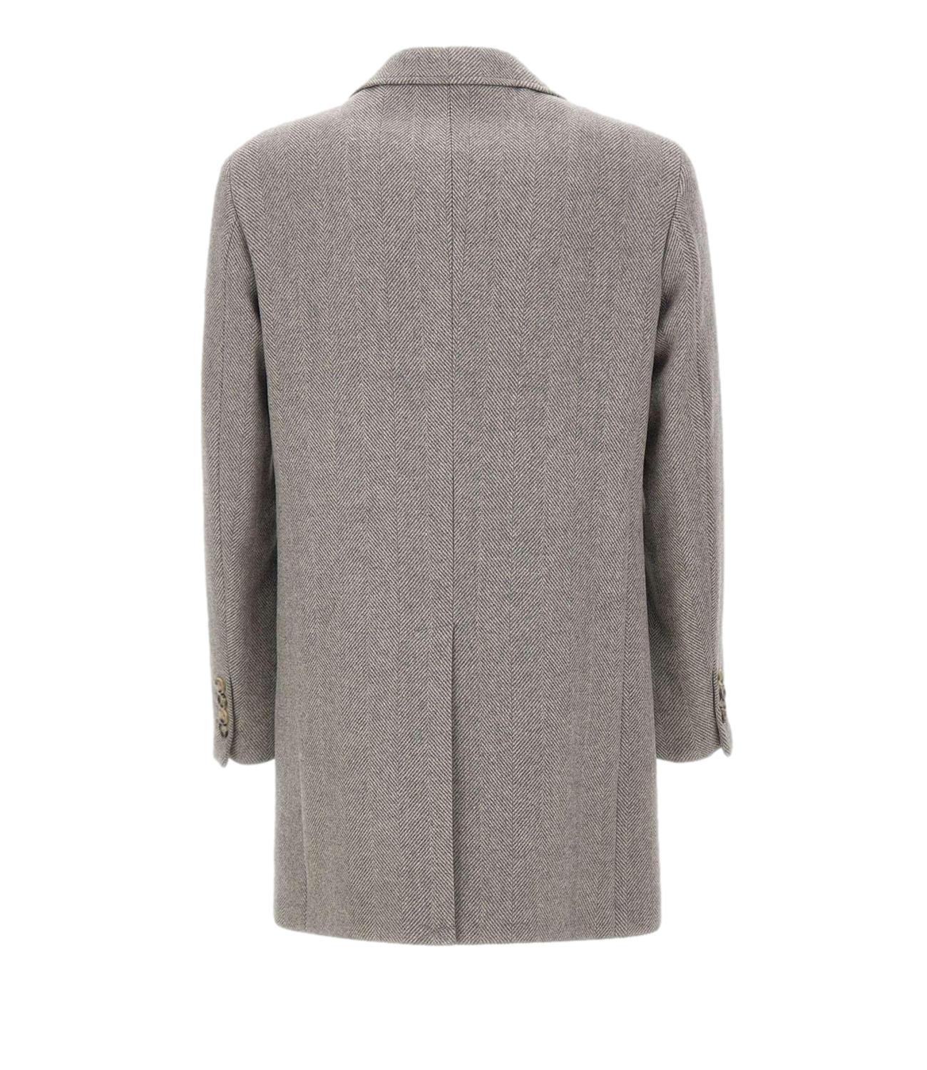 Cappotto grigio spigato