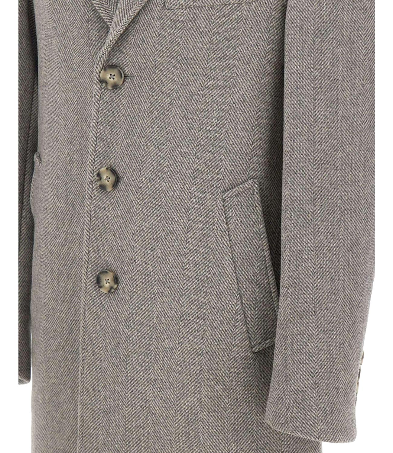 Cappotto grigio spigato