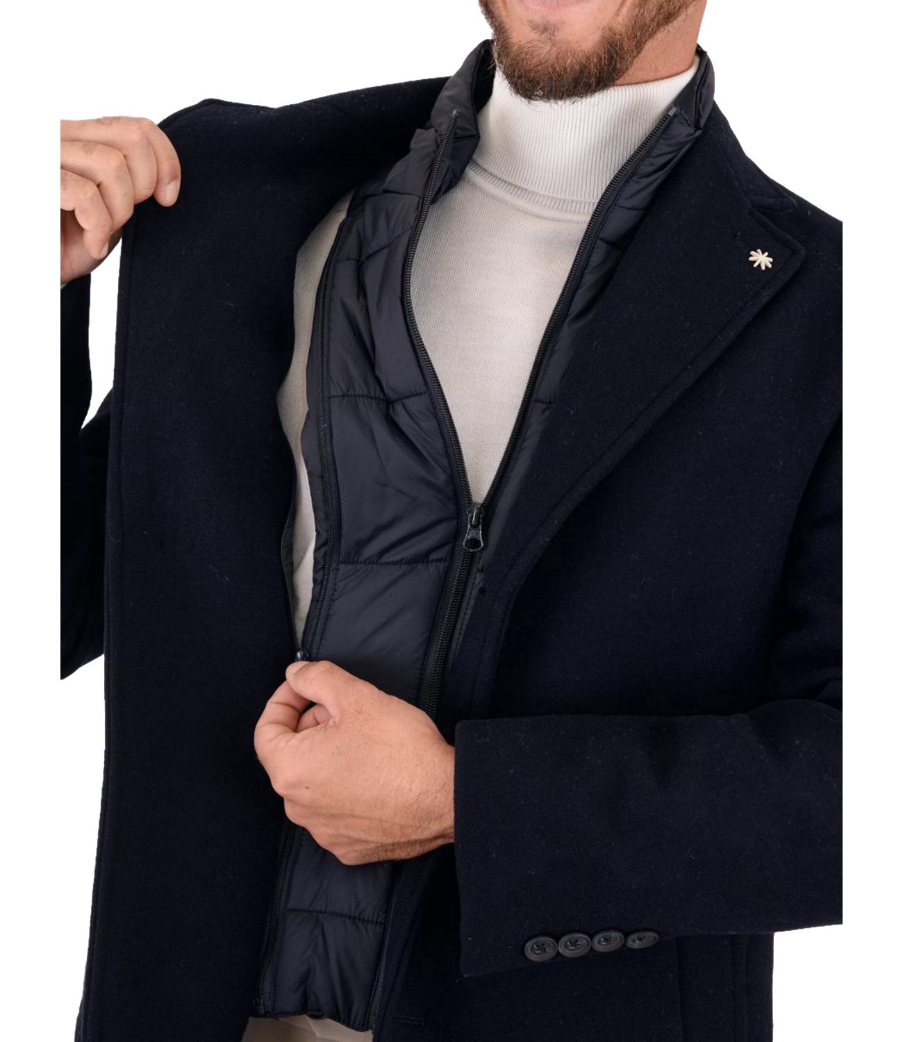 Cappotto Manuel Ritz blu scuro con gilet