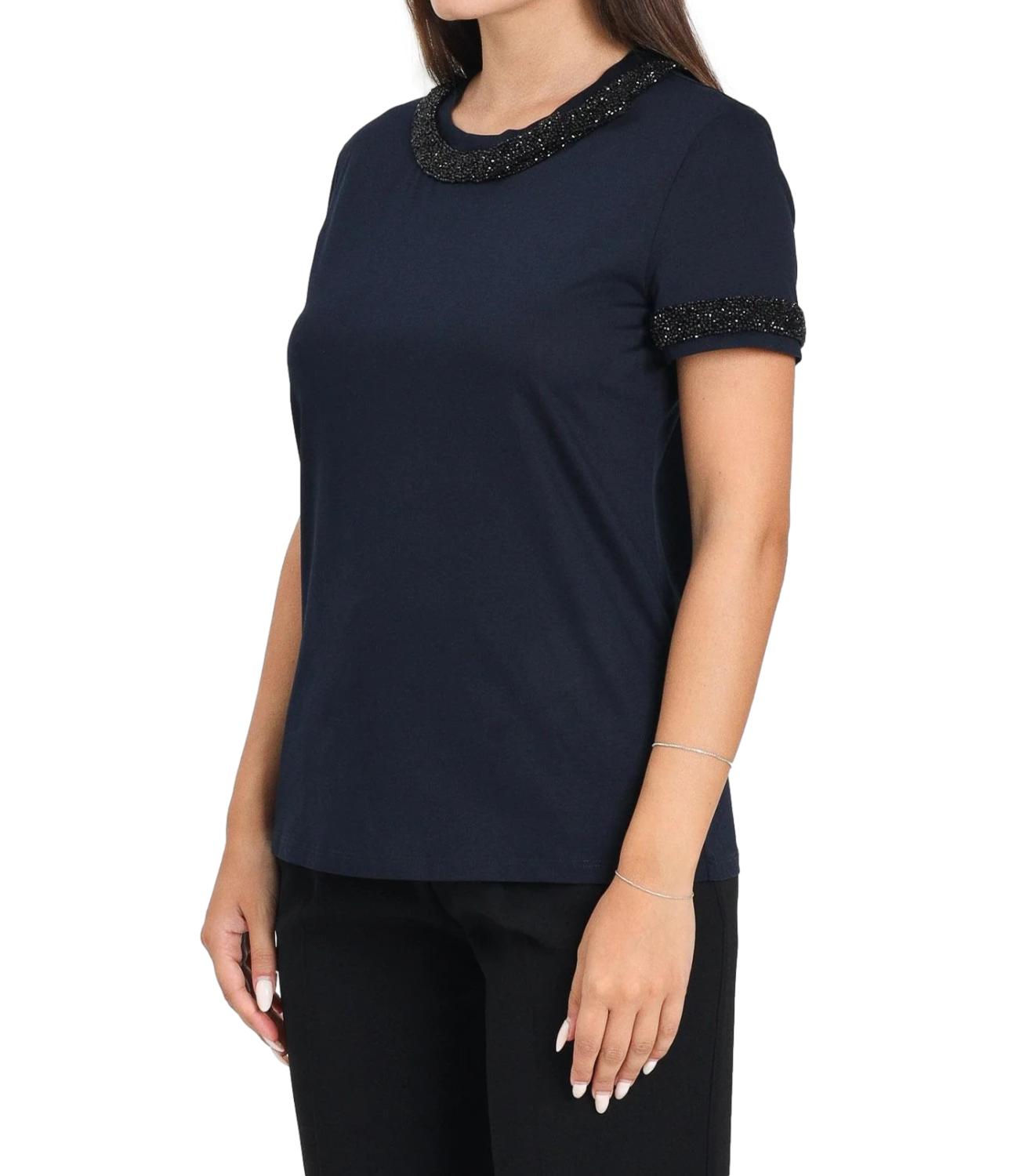 Max Mara Studio T-shirt Pontile Blu Donna