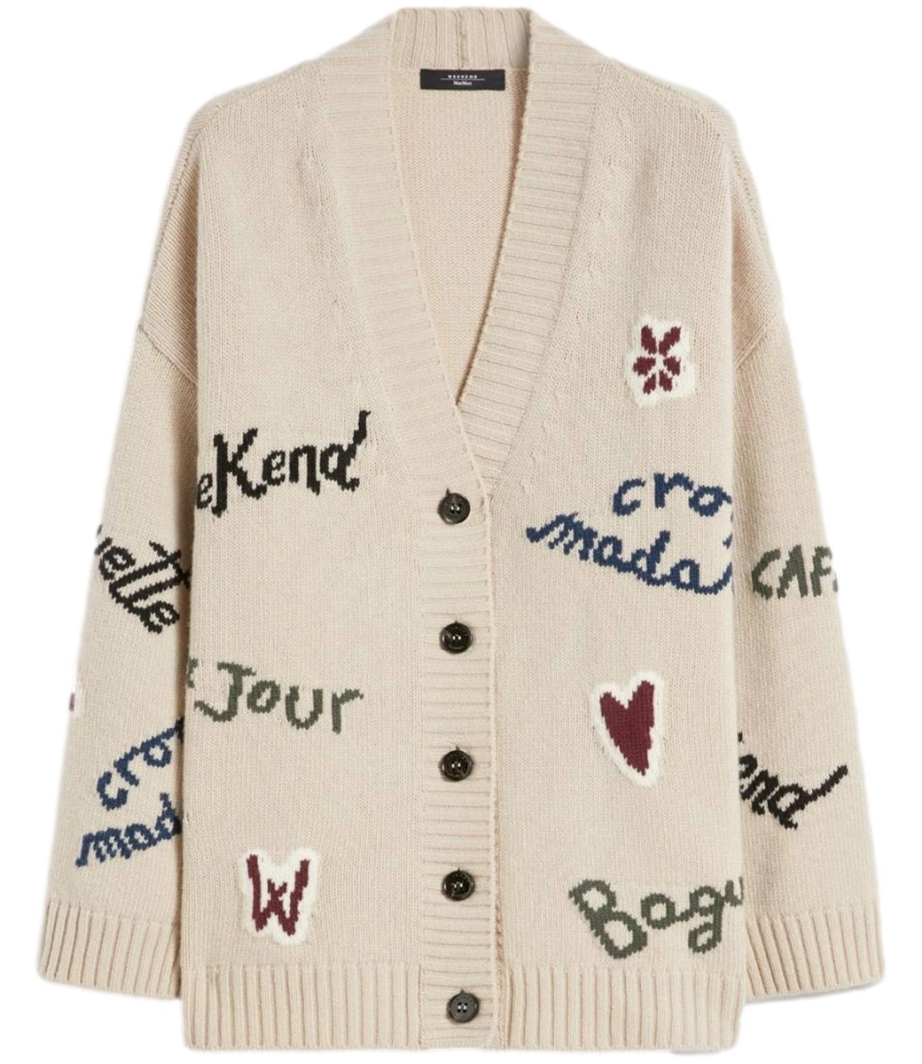 Max Mara Cardigan Belgio Ecru Donna