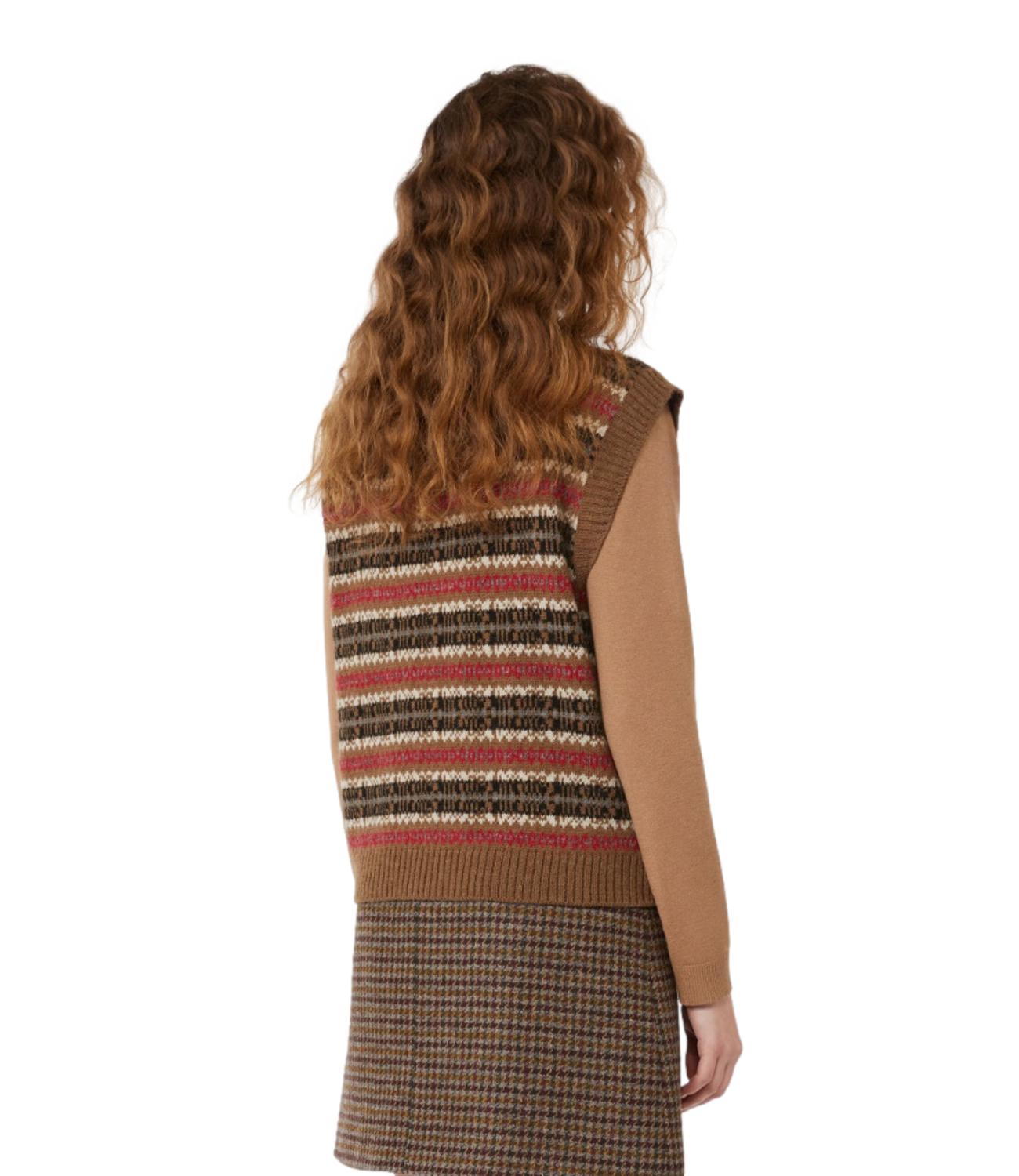 Max Mara Weekend gilet Fleres marrone donna