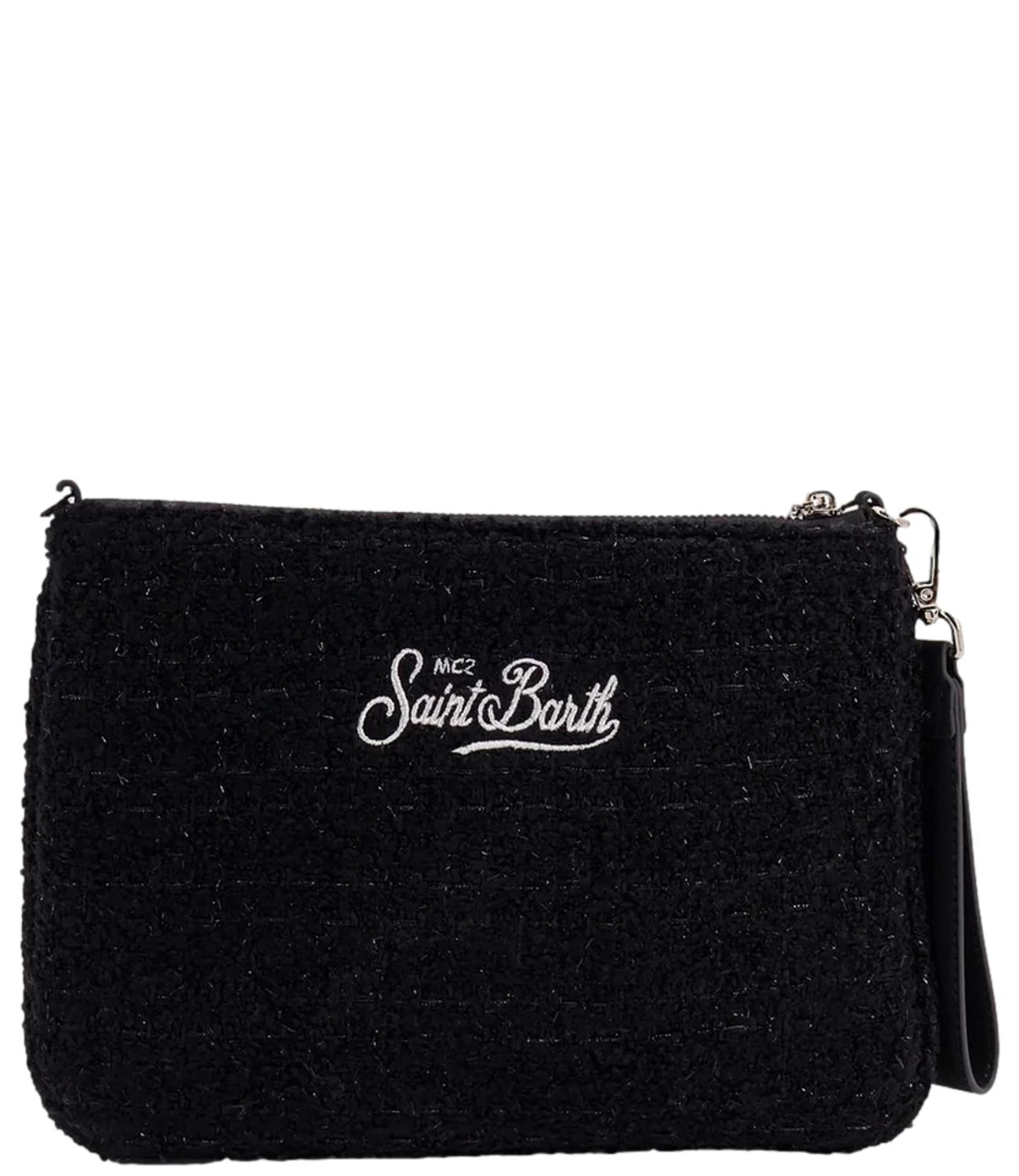 Mc2 Saint Barth Borsa Parisienne Tweed Nero Donna