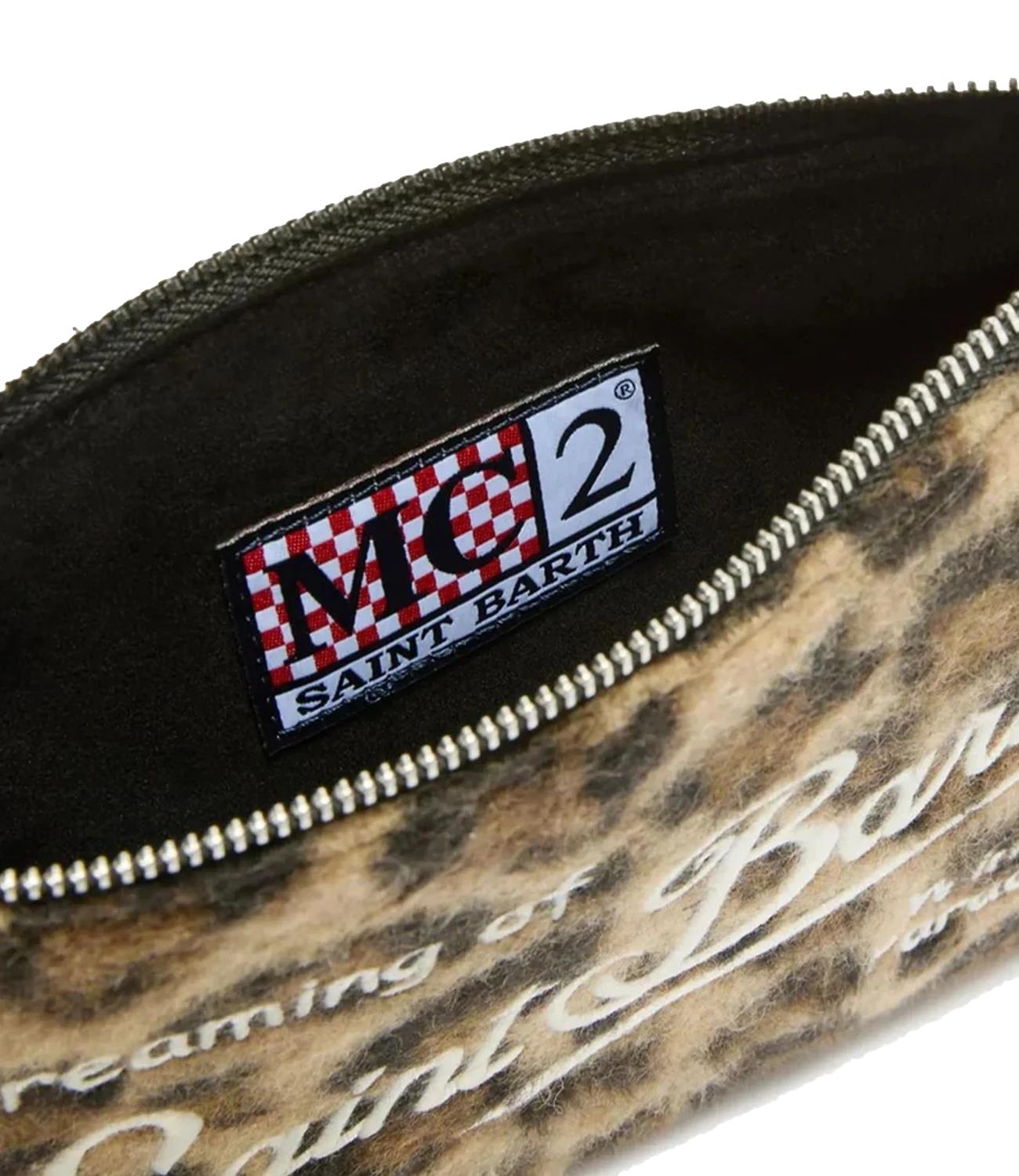 Mc2 Saint Barth Pochette Parisienne Mini Felt Leopardata Donna