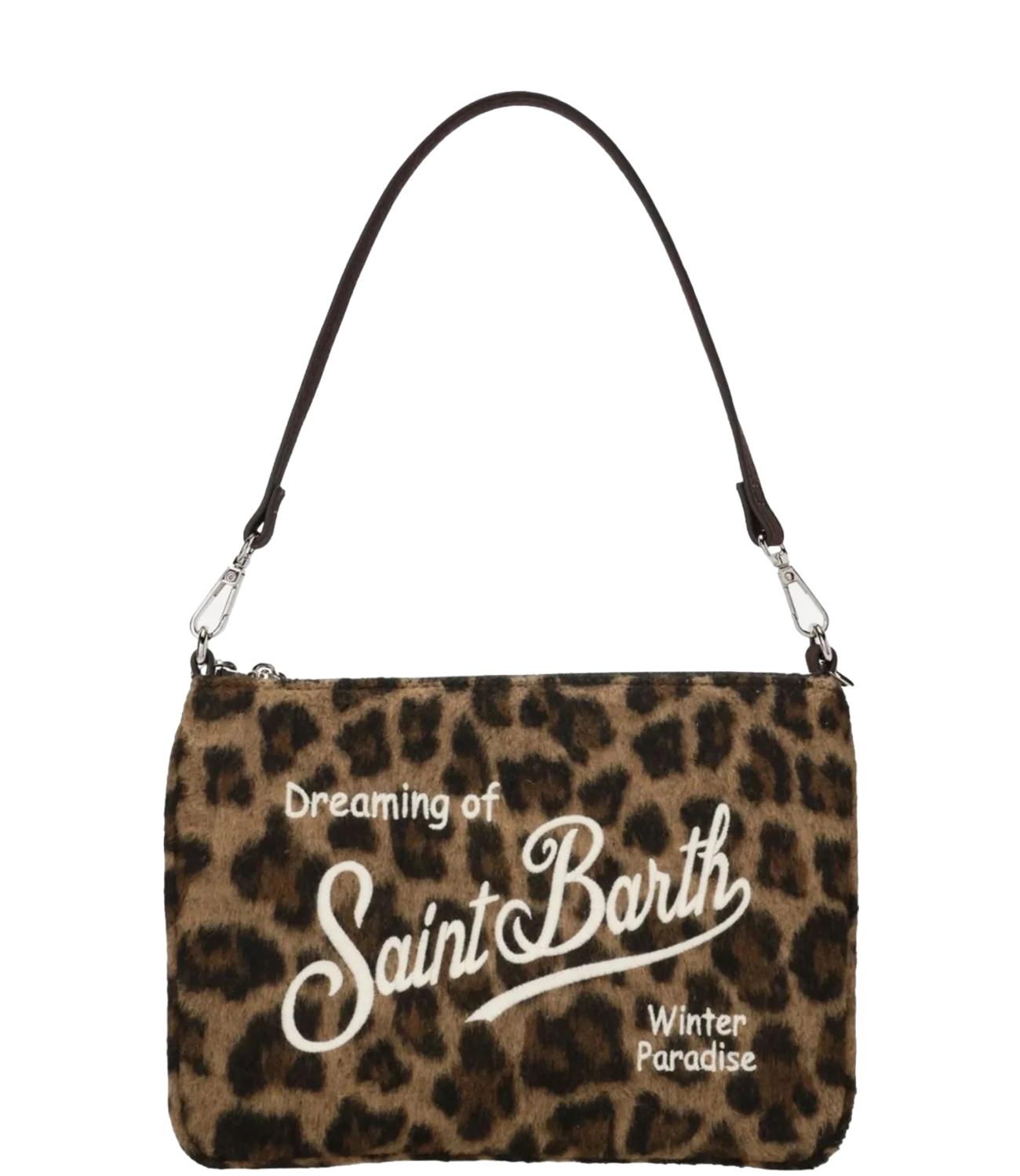 Mc2 Saint Barth Pochette Parisienne Mini Felt Leopardata Donna