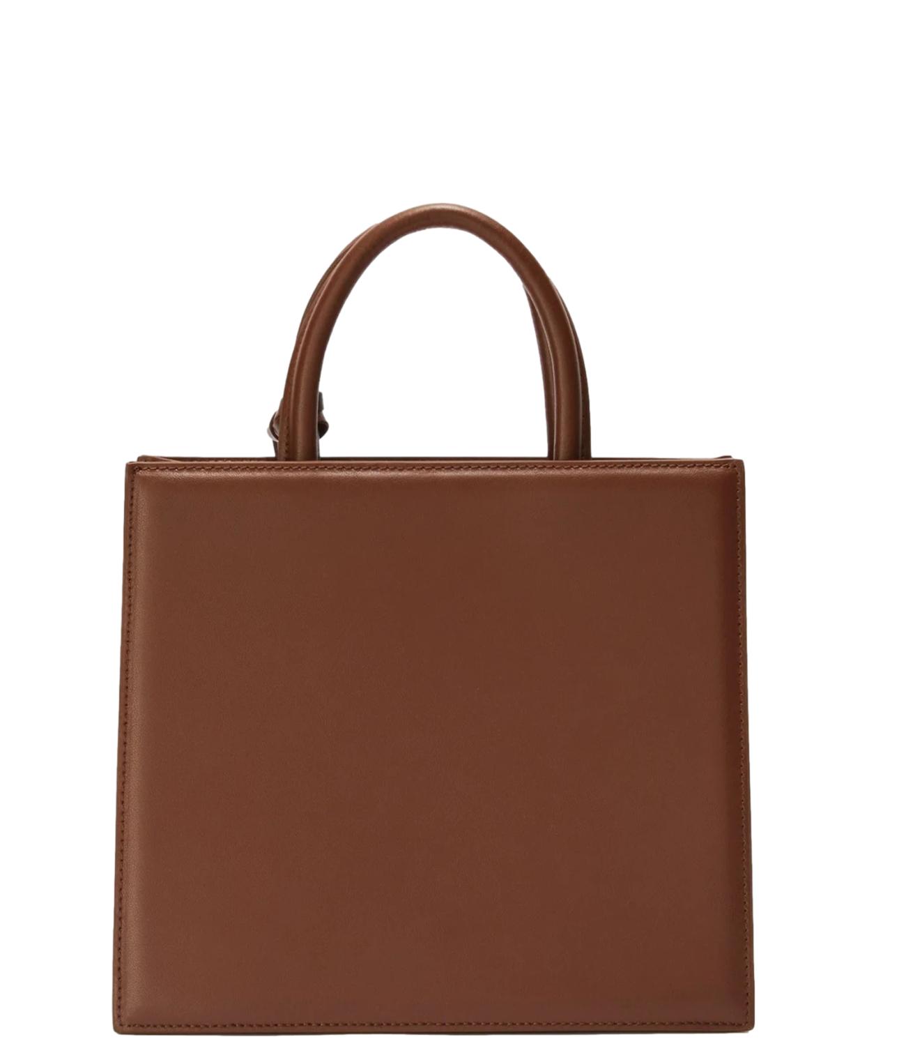 Mc2 Saint Barth Borsa Shop Bag Midi Pelle Marrone Donna