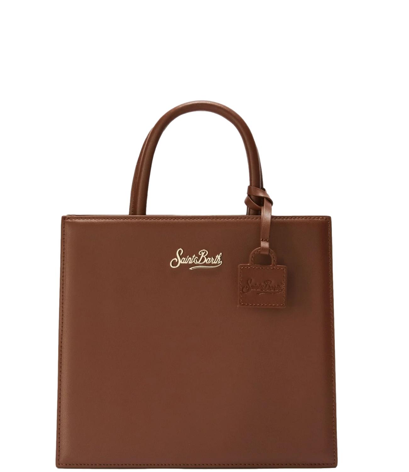 Mc2 Saint Barth Borsa Shop Bag Midi Pelle Marrone Donna