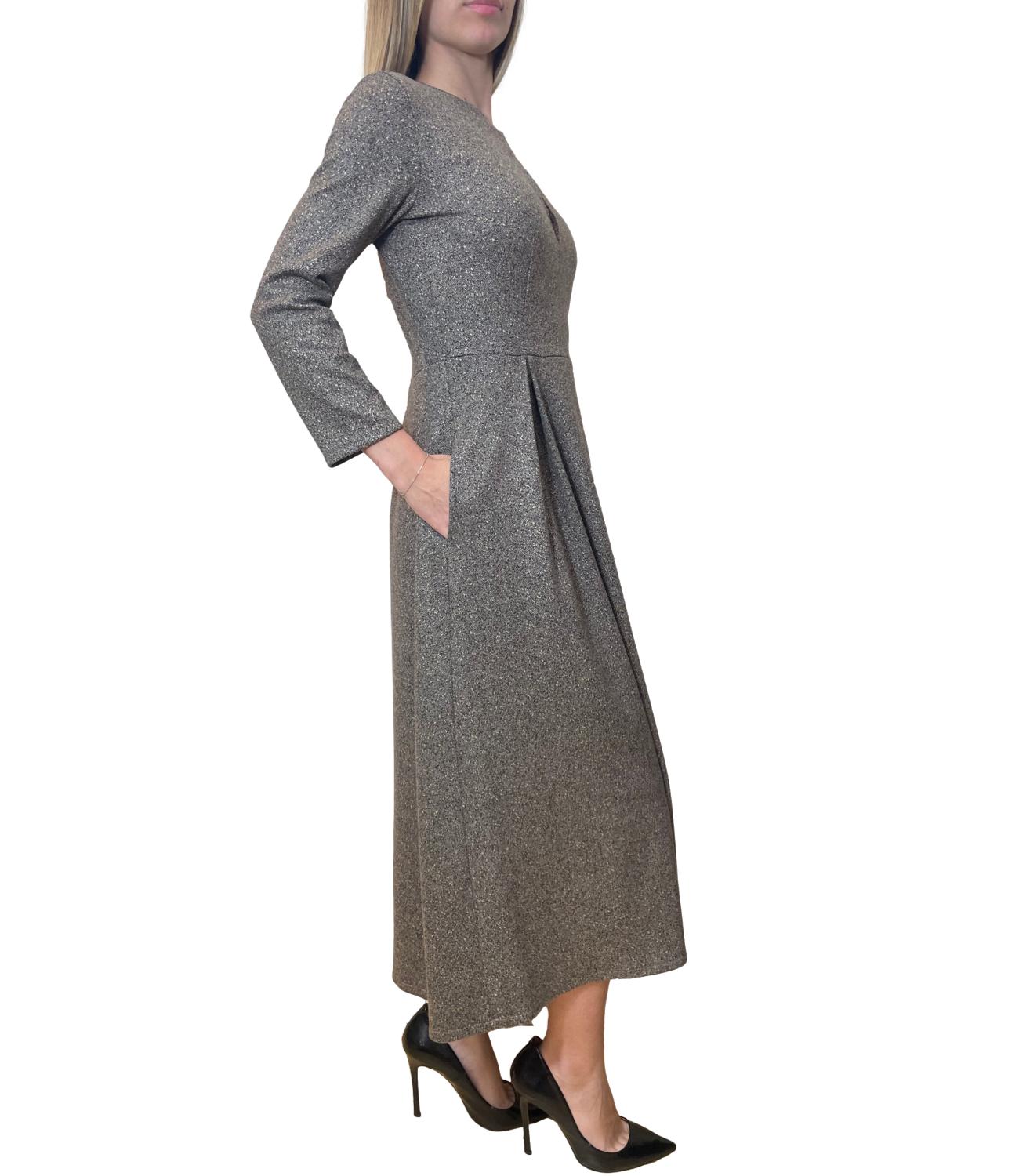 MM Abito Scena Cuoio Jacquard Donna