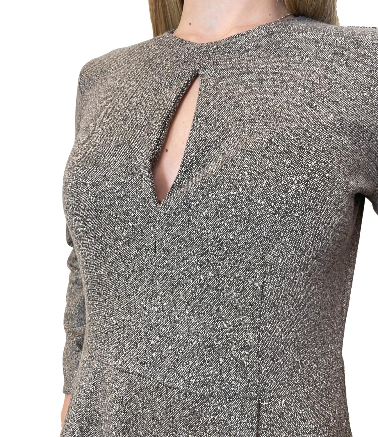 MM Abito Scena Cuoio Jacquard Donna