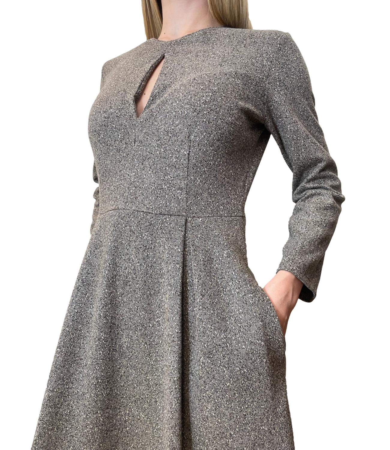 MM Abito Scena Cuoio Jacquard Donna