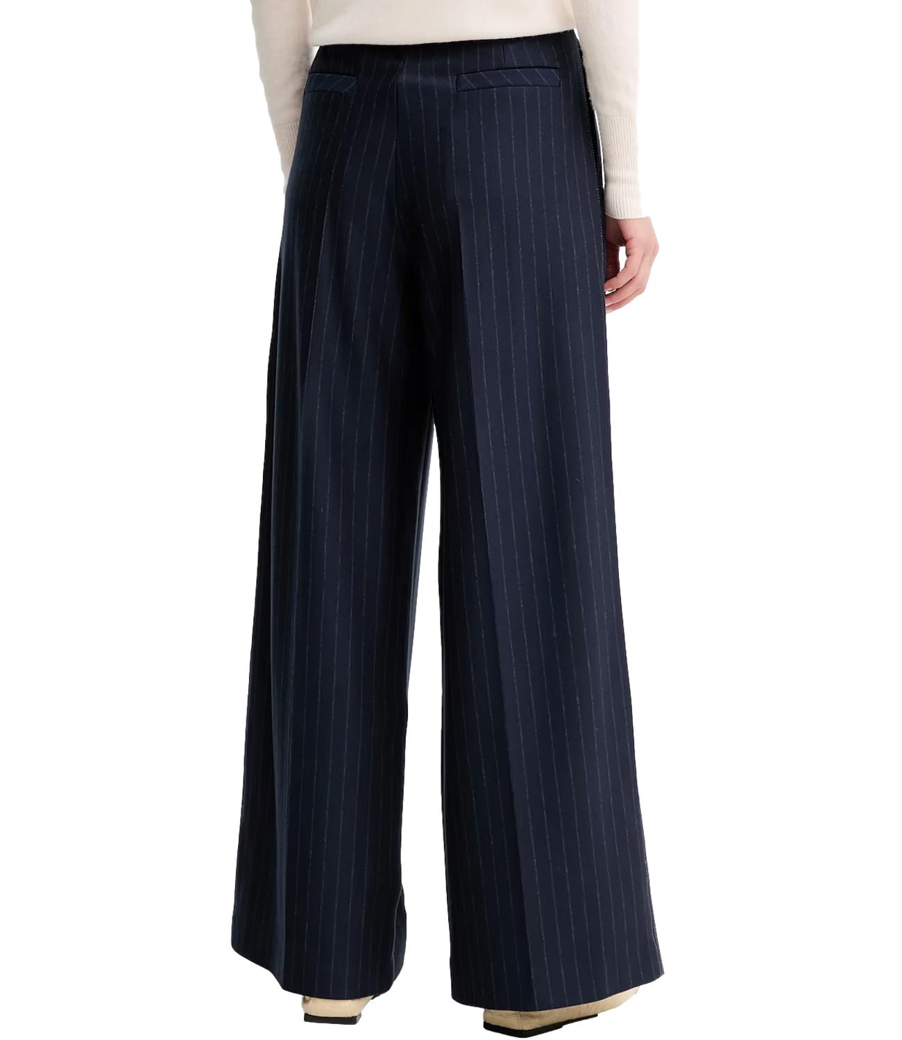 MM Pantalone Gela Blu Notte Gessato Donna
