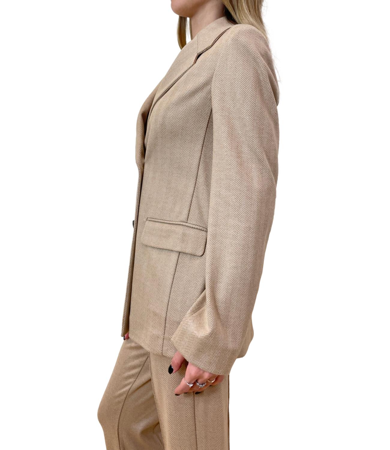 MM Giacca Albania Grigio Perla Melange Donna