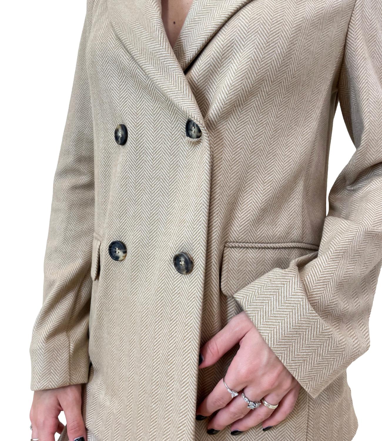 MM Giacca Albania Grigio Perla Melange Donna