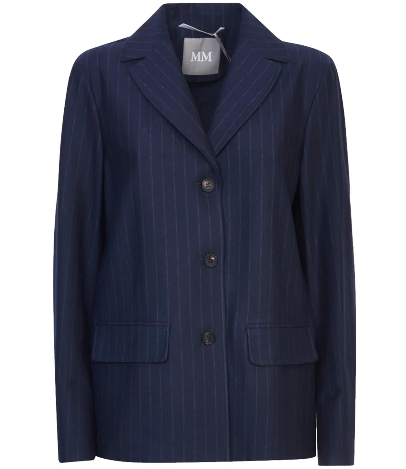 MM Giacca Todi Blu Notte Gessato Donna
