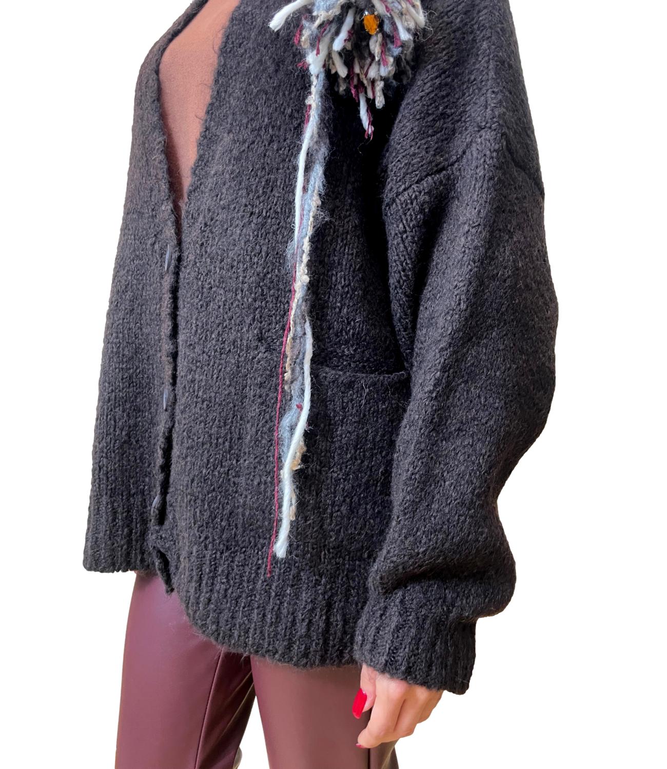 Motel Cardigan Marrone Donna