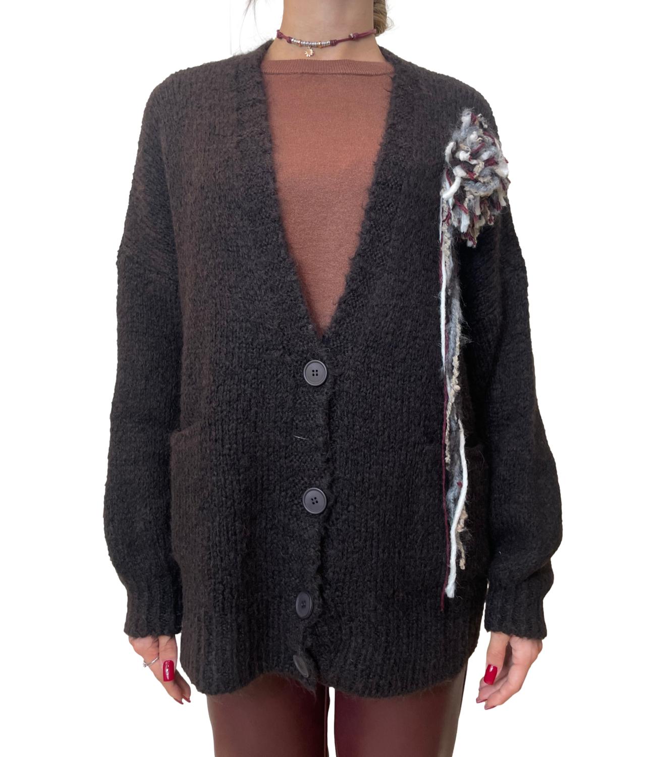 Motel Cardigan Marrone Donna