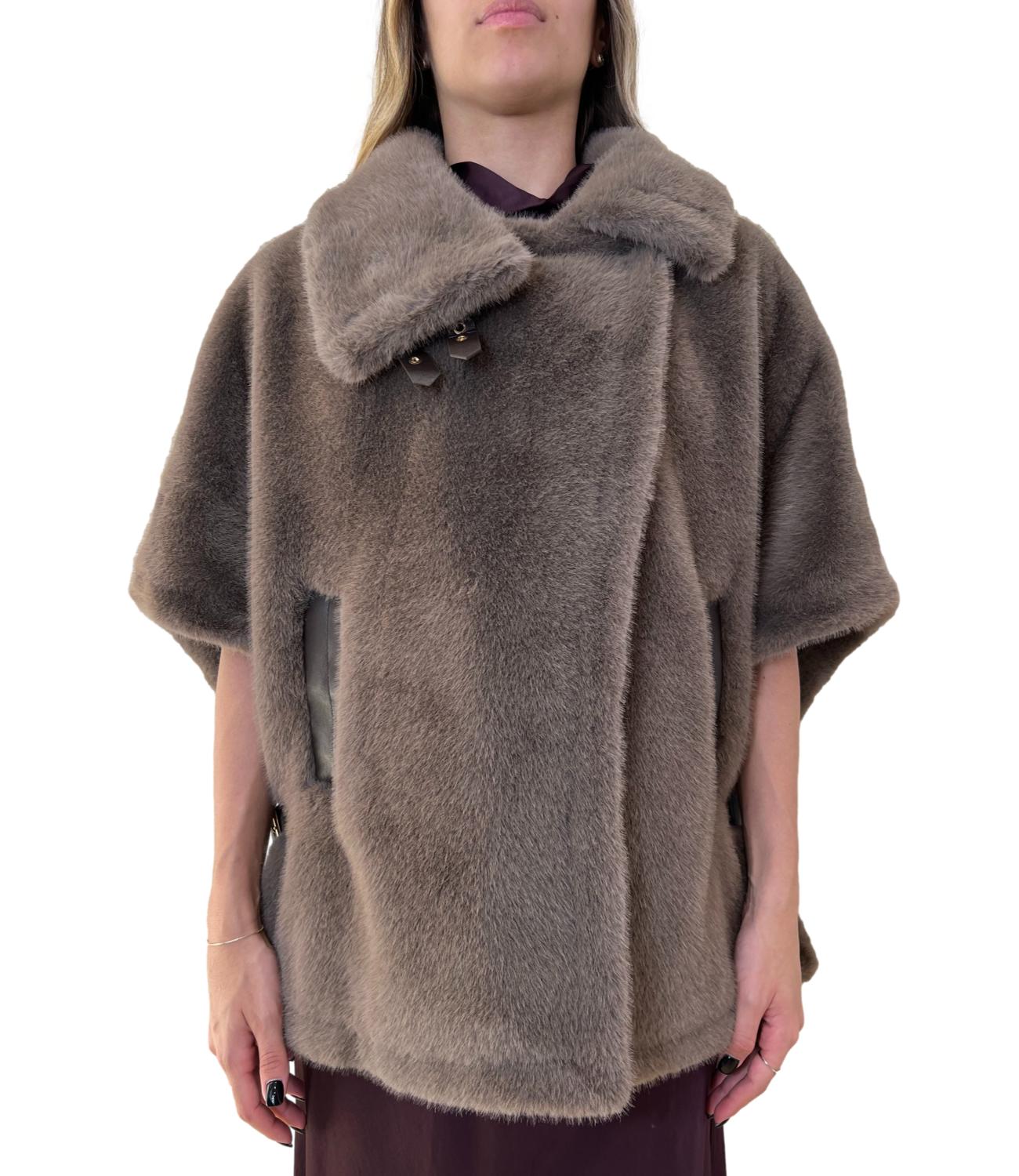 Motel ecopelliccia marrone donna