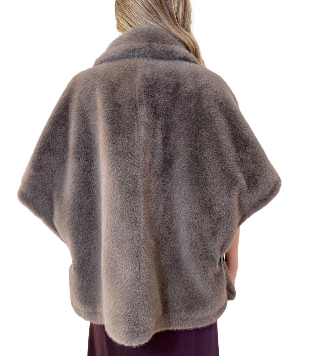 Motel ecopelliccia marrone donna