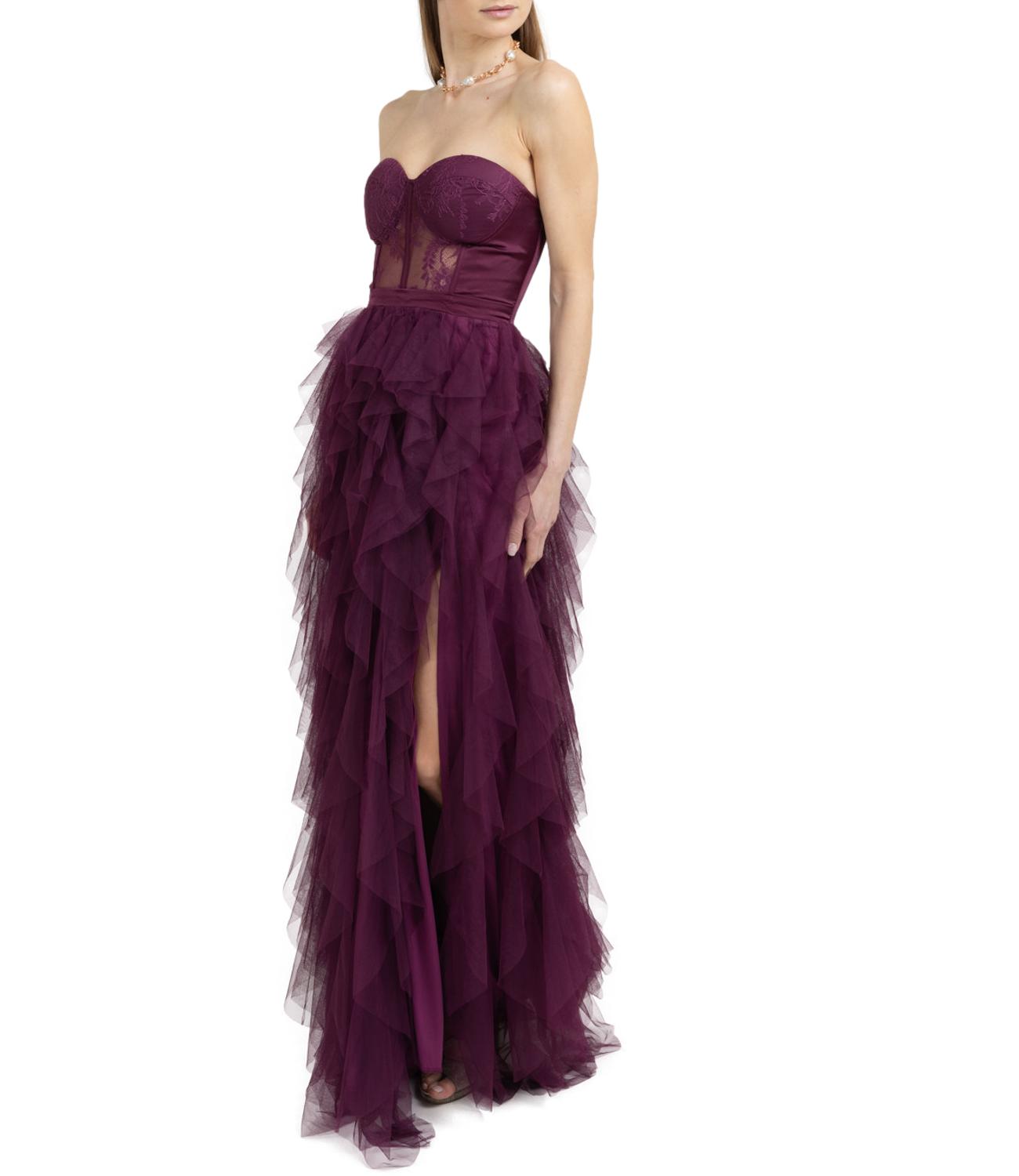 Nadine abito Eleonora aubergine donna