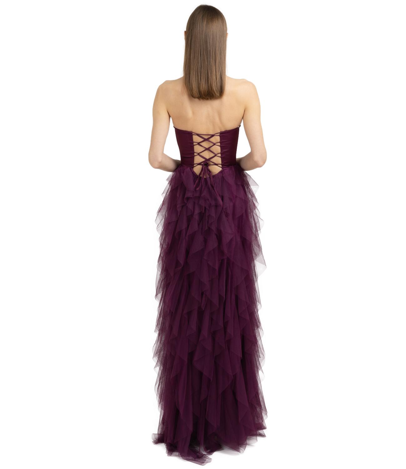 Nadine abito Eleonora aubergine donna