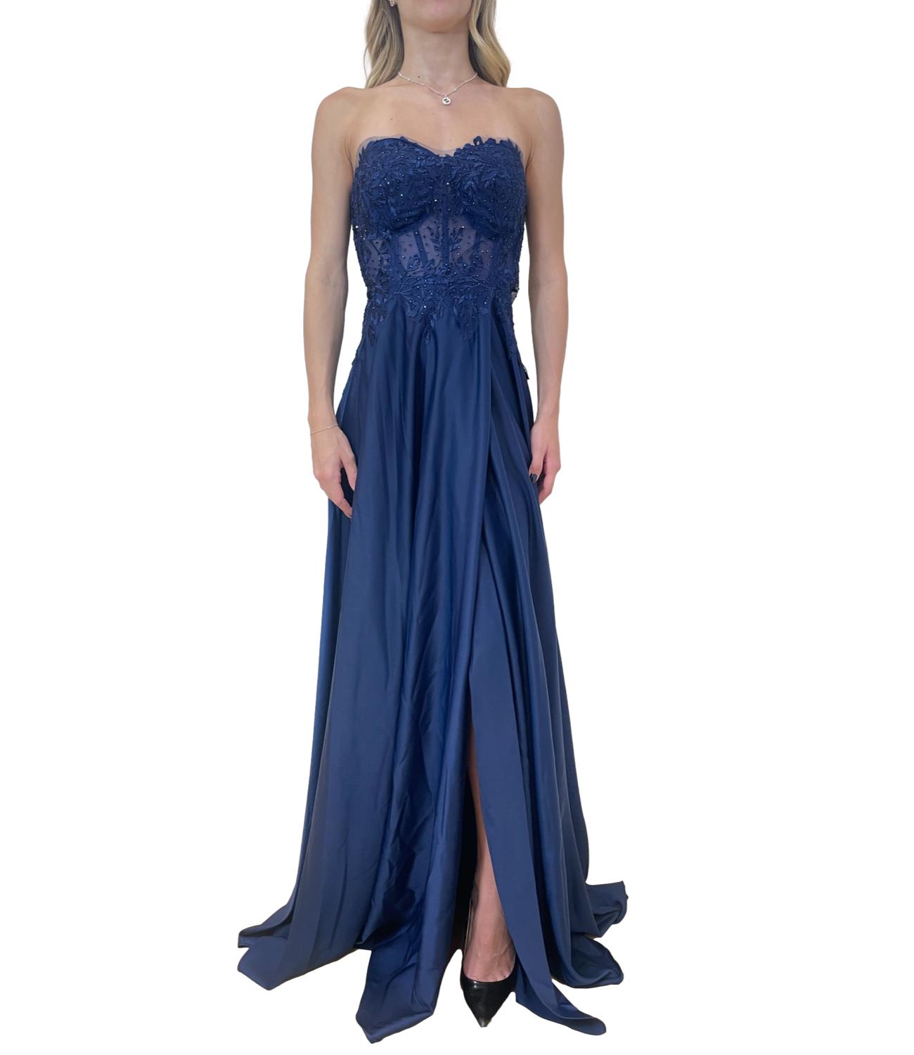 Nadine abito Maddalena blu donna