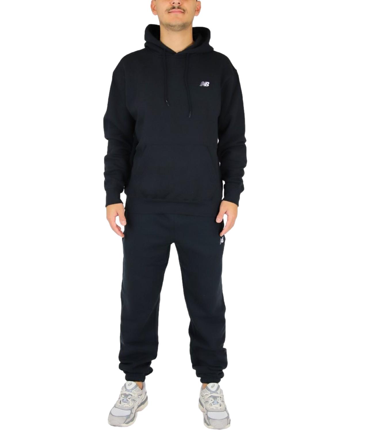 Felpa nera New Balance con cappuccio