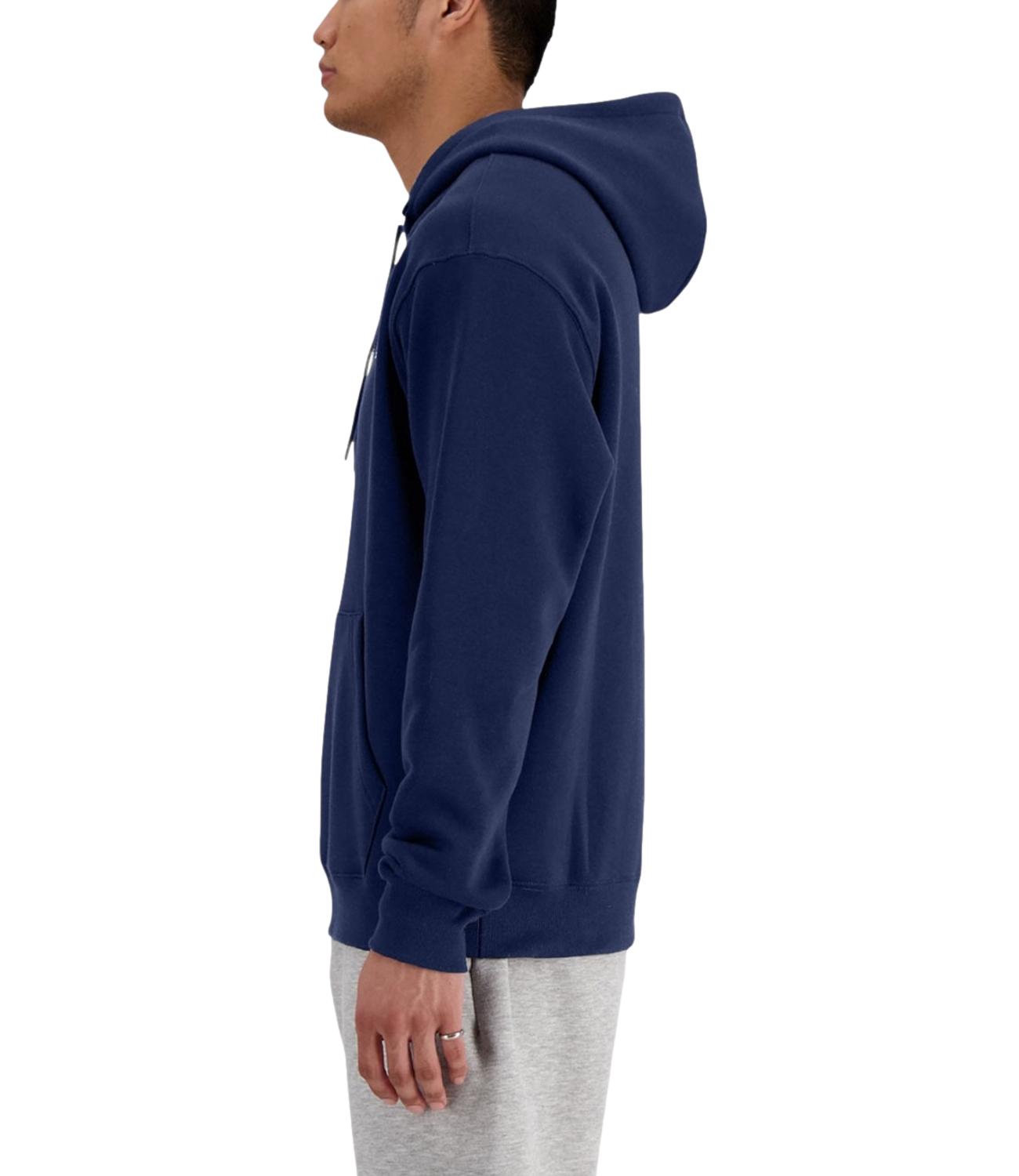 Felpa blu New Balance con cappuccio
