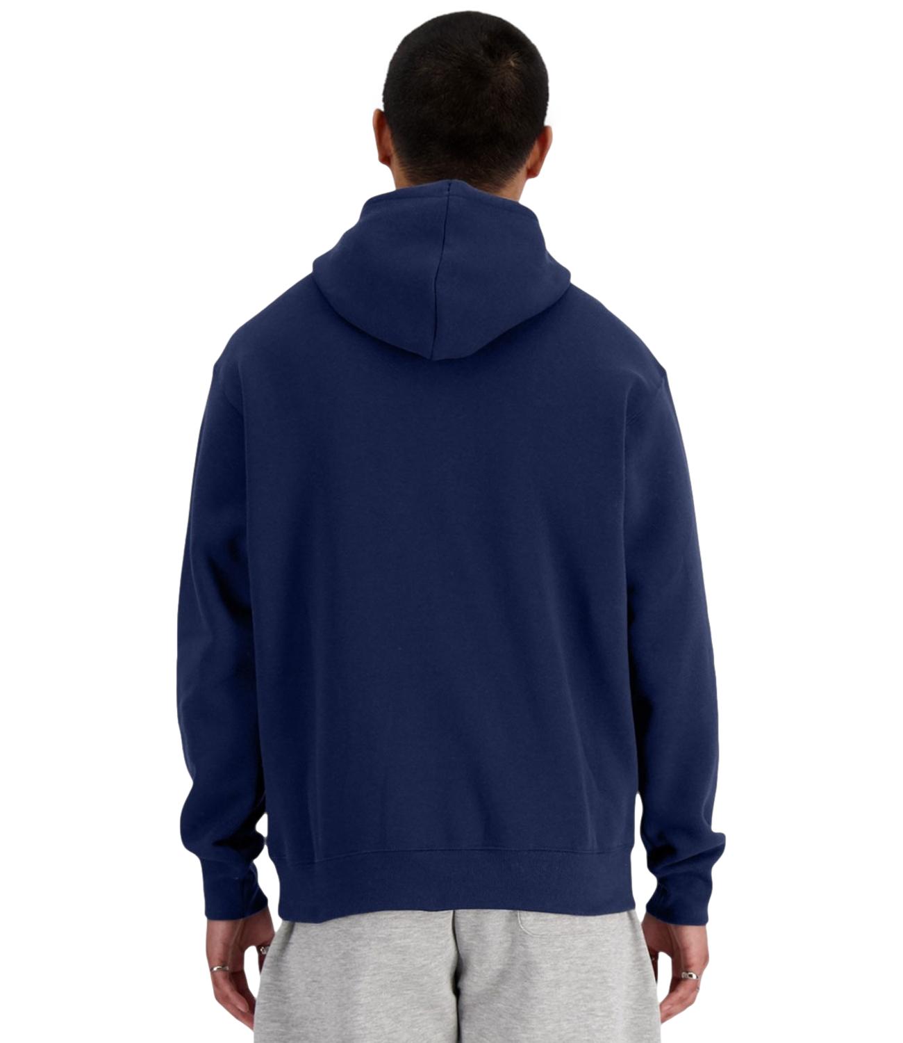 Felpa blu New Balance con cappuccio