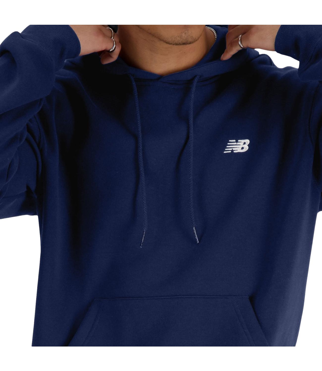 Felpa blu New Balance con cappuccio