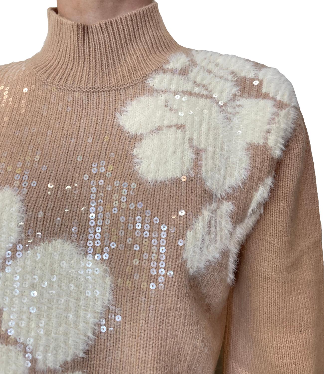 Pennyblack Maglia Timo Camel/Bianco Donna